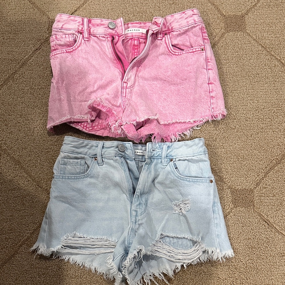 Pair of PacSun Distressed Denim Shorts